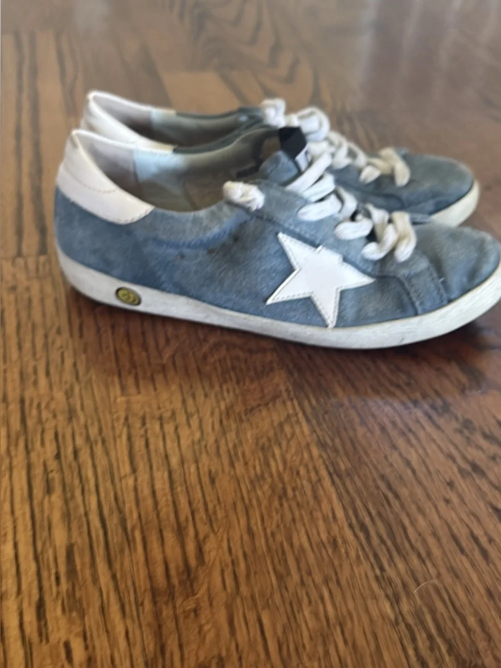 Denim Golden Goose Star Suede Sneakers Size 34 - Picture 3 of 3